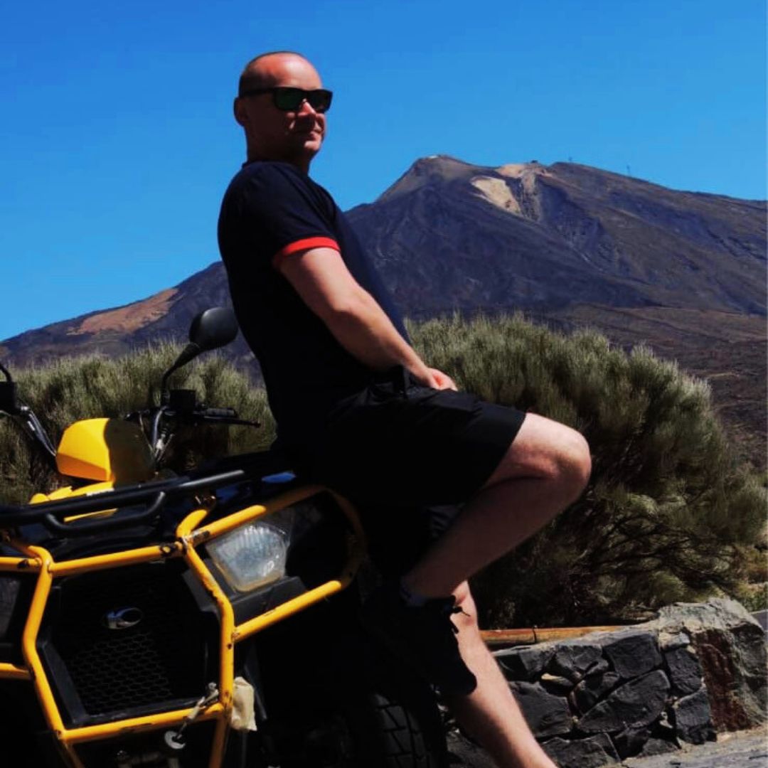 view from the quad on the volcano el teide
