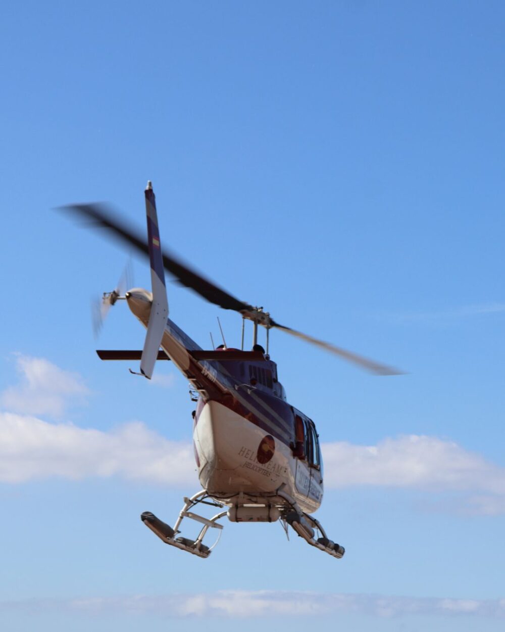 helicopter flight in the south of tenerife