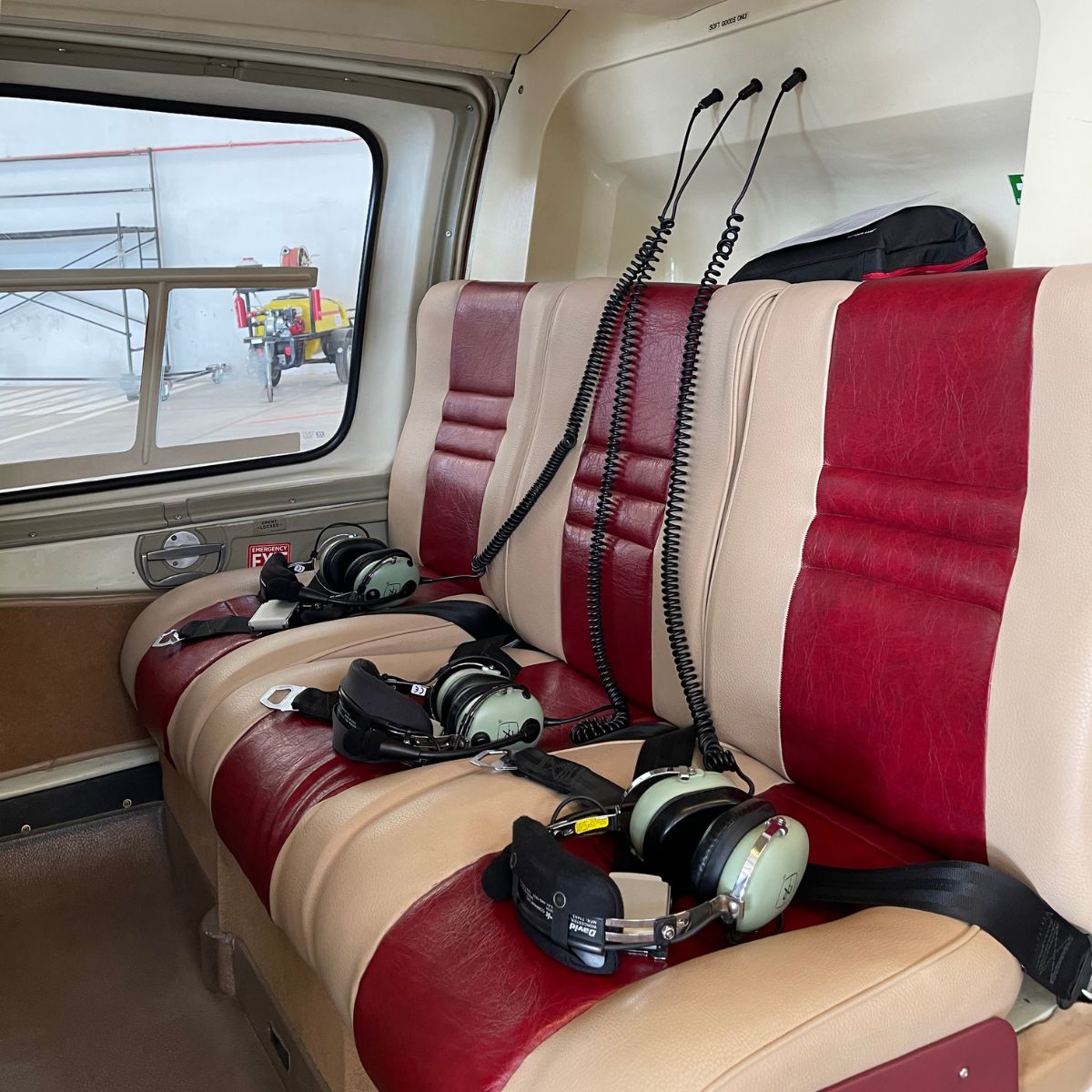 interior of a helicopter in tenerife