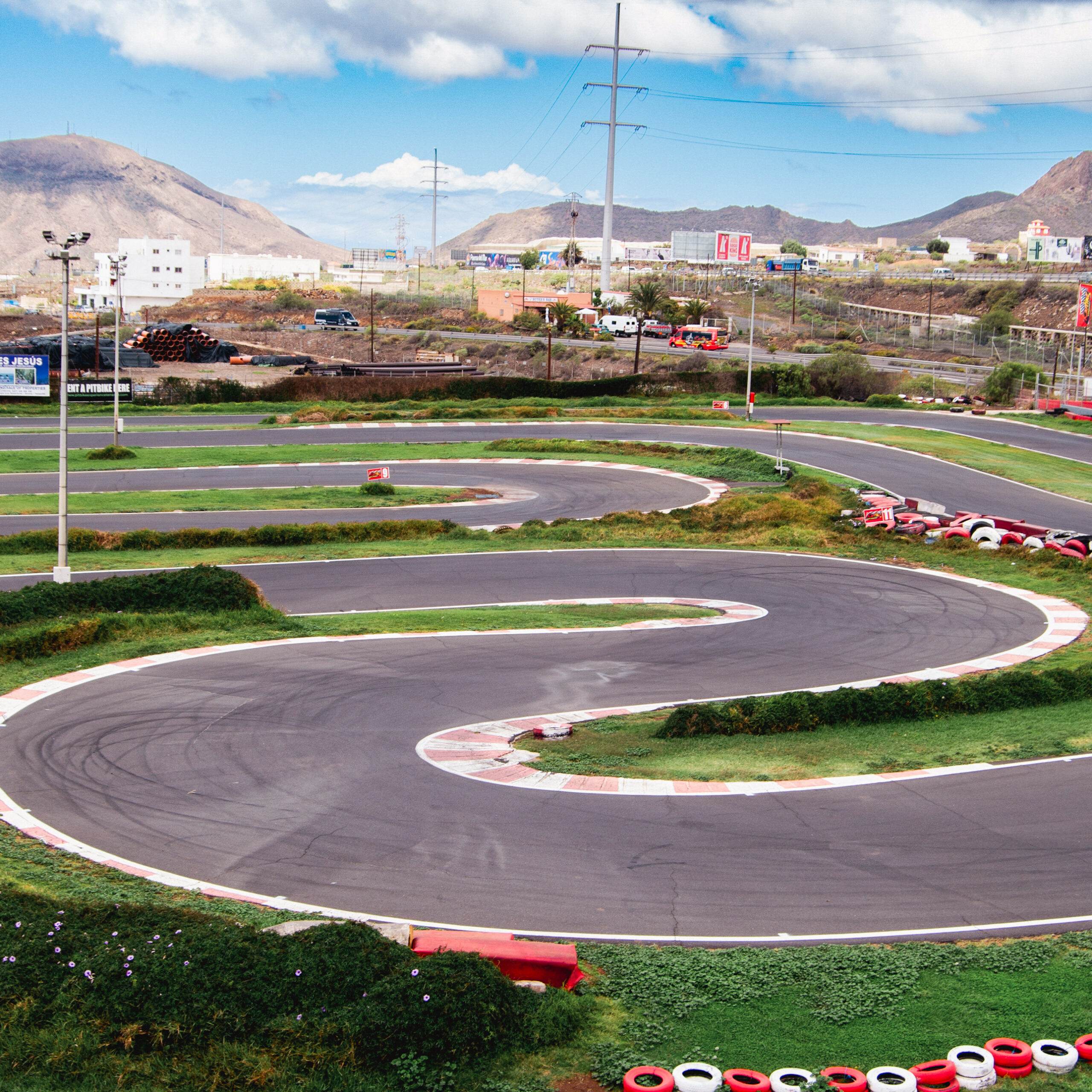 surface of the karting track tenerife