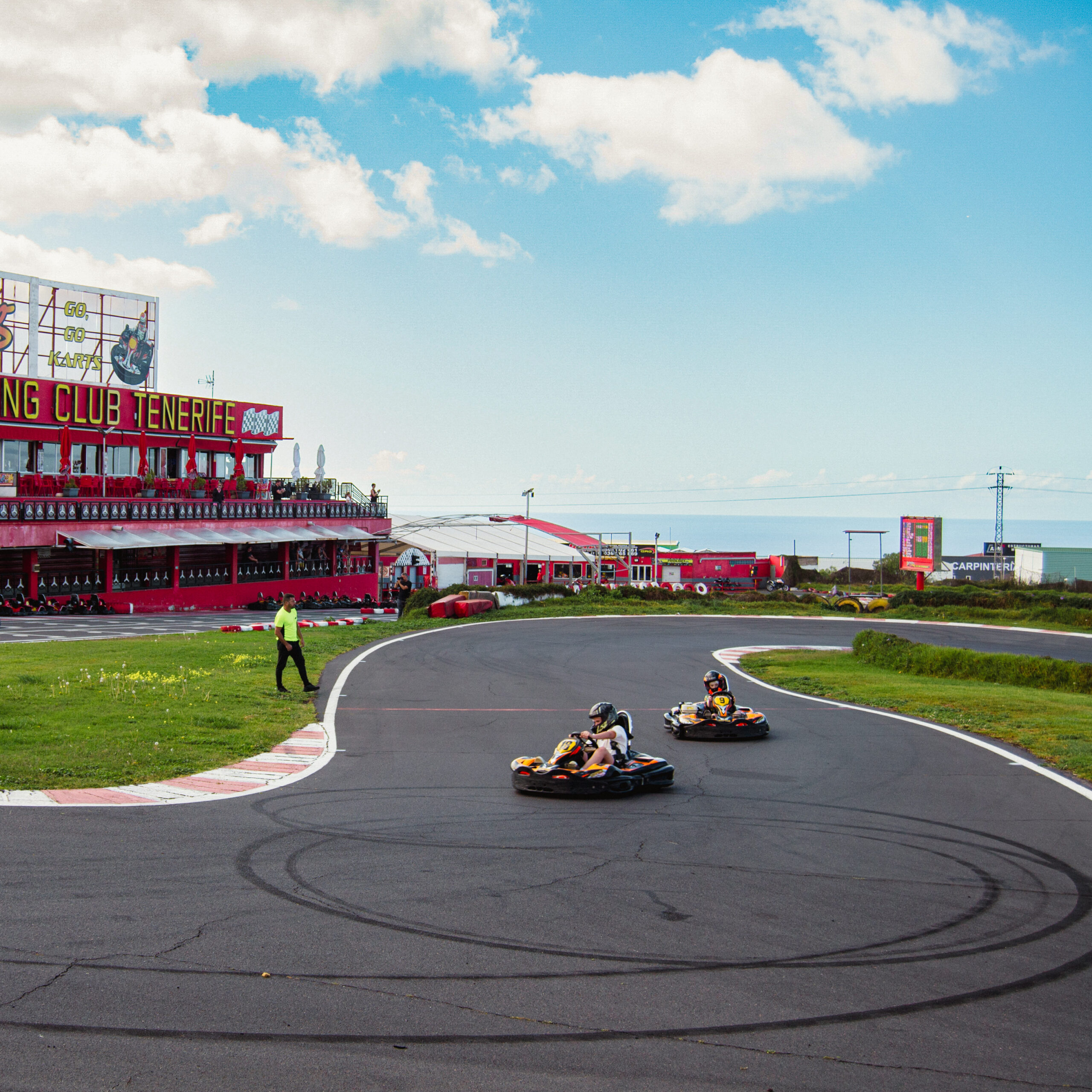 go-karts while driving in Tenerife